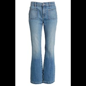 Current/Elliott Cropped Boot Cut Jeans 27 Patch Pocket Flap Pocket